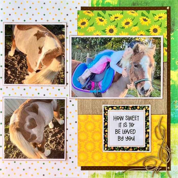 Double Page Layout Scrapbooking Kit, thoughtfully designed using papers from various manufacturers.