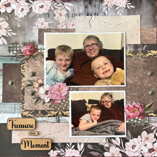 Vintage Walls Double Page Layout Scrapbooking Kit, thoughtfully designed using papers from Uniquely Creative.