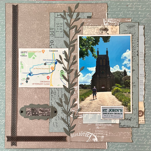 Once in a Lifetime Double Page Layout Scrapbooking Kit, thoughtfully designed using papers from Elizabeth Crafts.