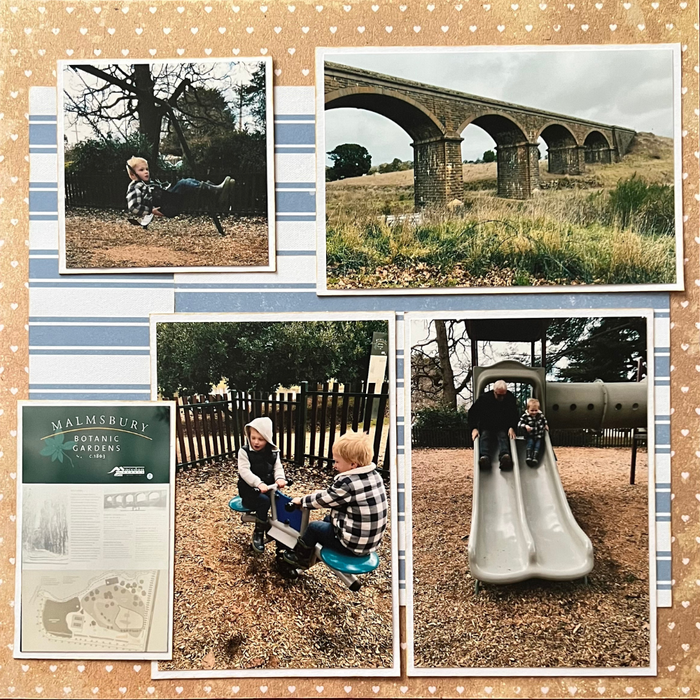 Brighton Double Page Layout Scrapbooking Kit, thoughtfully designed using papers from Bo Bunny.