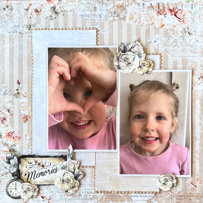 One Perfect Day Double Page Layout Scrapbooking Kit 2, thoughtfully designed using papers from 49 & Market.