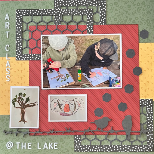 Chickens Double Page Layout Scrapbooking Kit, thoughtfully designed using papers from Echo Park