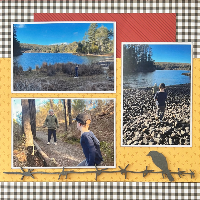 Chickens Double Page Layout Scrapbooking Kit, thoughtfully designed using papers from Echo Park