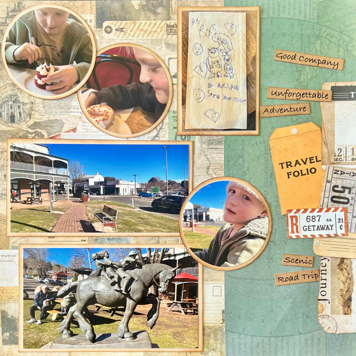 Travel Junque Double Page Layout Kit