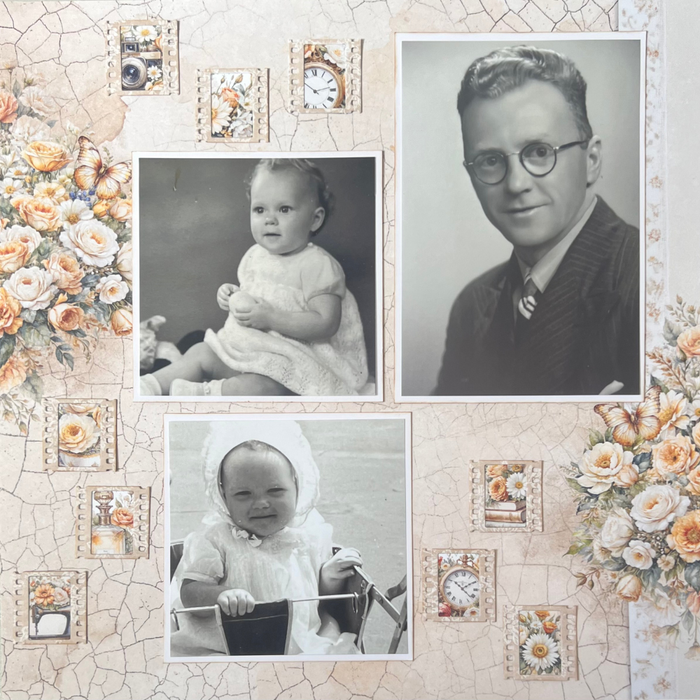 Double Page Layout Scrapbooking Kit, thoughtfully designed using papers from Scrapboys.
