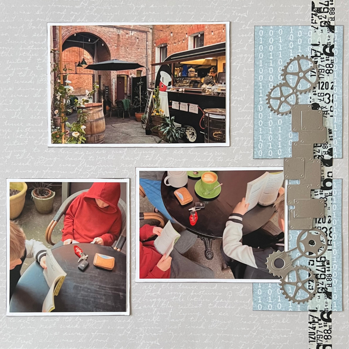 Double Page Layout Scrapbooking Kit 2, thoughtfully designed using papers from Elizabeth Crafts.