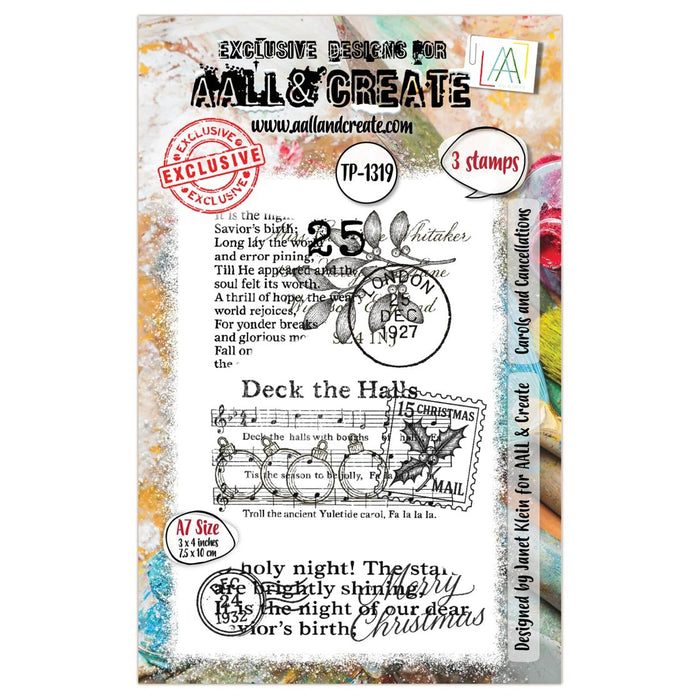 AALL & Create A7 Acrylic Stamp - TP 1319 Carols and Cancellations