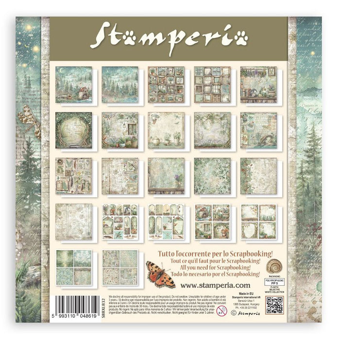 Botanical woodland scrapbook paper from Stamperia Herbarium Silvae collection