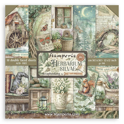Stamperia Herbarium Silvae 12x12 botanical scrapbook paper pack