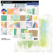 49 and Market Artful Moments 12x12 Starters Paper Pack by Vicki Boutin. Product image showing rainbow color wheels, watercolor bubbles, and geometric scrapbook designs.