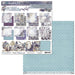 49 and Market Plume & Petal 12x12 Collection Pack by Dennis Bruton. Product image showing 8 double-sided sheets with purple, teal, and vintage musical motifs.