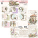49 and Market The Looking Glass 12x12 Collection Pack by Jeanne Bain. Product image shows fairy and mushroom themed scrapbook paper in purple, green, and yellow.