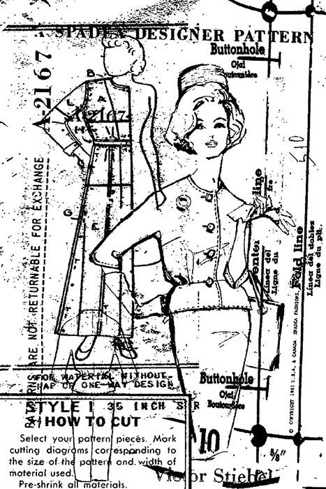 Tim Holtz Components COM008 Vogue cling stamp by Stampers Anonymous