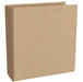 Simple Stories SN@P! Binder 6x8 in natural Kraft Chipboard with lay-flat spine and assorted clear pocket page protectors.
