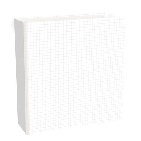 Simple Stories SN@P! Binder 6x8 in Simple Grid pattern with lay-flat spine and assorted clear pocket page protectors.