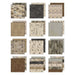 Gallery view of the 12 double-sided paper designs from the Tim Holtz Neutral Palette Collection, featuring florals, woodgrains, and vintage text.