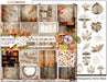 Bee Arty Autumn Whispers paper collection with bonus neutral mushroom and leaf illustration sheet