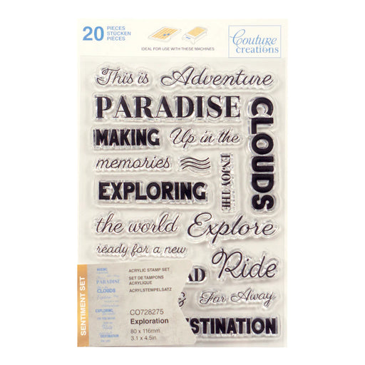 Couture Creations Acrylic Stamp Set Explorations