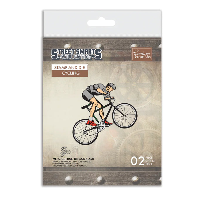 Couture Creations Mini Stamp and Die Street Smarts Cycling