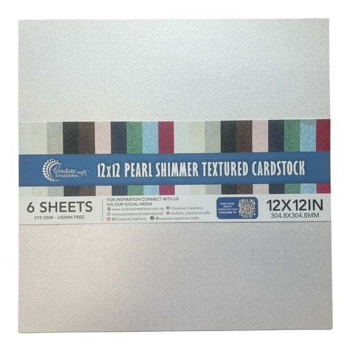 Premium Cardstock 12 x12 6 Sheets per Pack Pearl Shimmer Silver