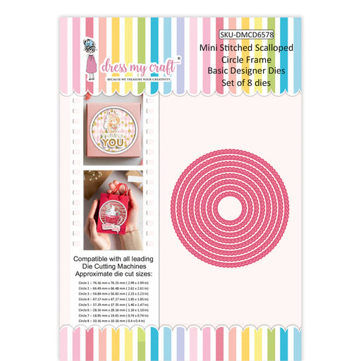 Dress My Craft - Mini Stitched Circle #1 (Set of 8)