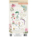 49 and Market "From the Garden" Rub-on Transfer Set featuring three 6×12 inch sheets with watercolor flowers, butterflies, and garden-themed text sentiments.