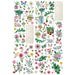 49 & Market From The Garden Laser Cut Wildflowers sheet detail showing watercolour wildflowers, potted plants, butterflies, birds, bees, and trellis die-cut embellishments