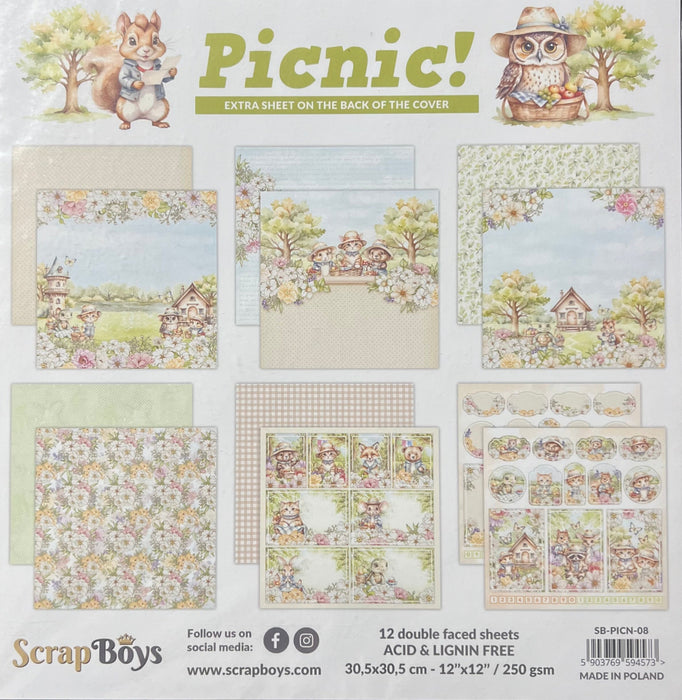 Scrapboys 12x12inch Collection Paper Pack Picnic!