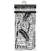 Stamperia MixMediaArt stencil KSTDL159 featuring feather design overlaid on vintage newspaper and handwritten script text, 12x25cm