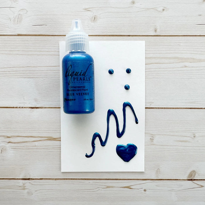 Bottle of Liquid Pearls dimensional pearl paint in Blue Velvet colour 