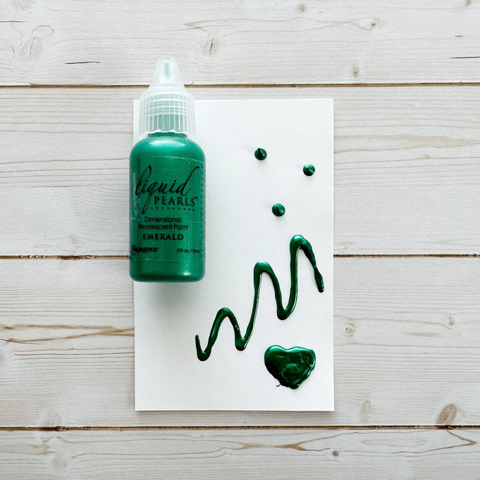 Bottle of Liquid Pearls dimensional pearl paint in Emerald colour 