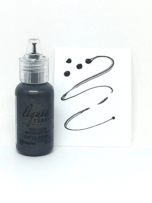 Bottle of Liquid Pearls dimensional pearl paint in Onyx Pearl colour 
