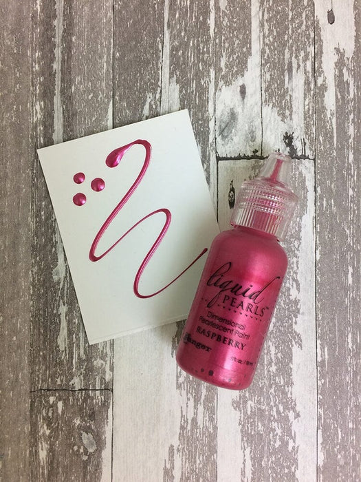 Bottle of Liquid Pearls dimensional pearl paint in Raspberry colour 