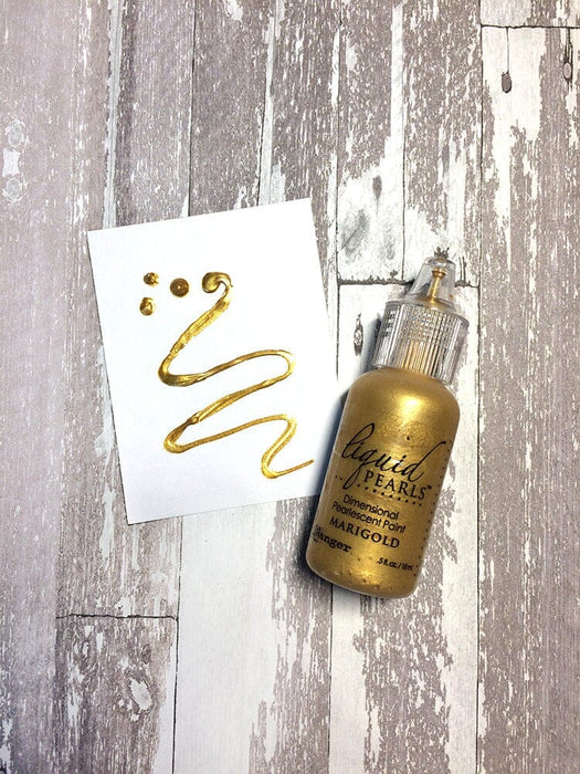 Bottle of Liquid Pearls dimensional pearl paint in Marigold colour 