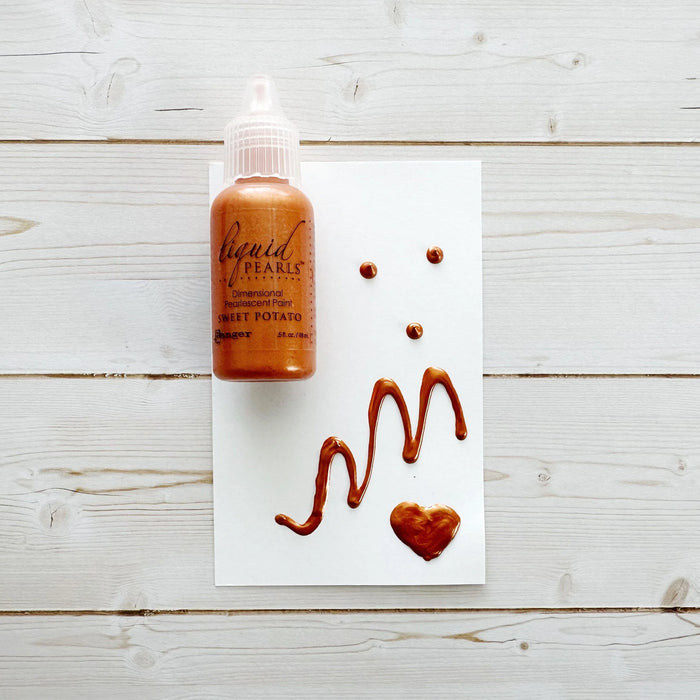 Bottle of Liquid Pearls dimensional pearl paint in Sweet Potato colour 