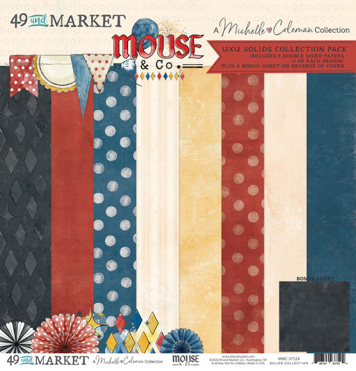 49 & Market Solids Collection Pack 12"X12" Mouse & Co