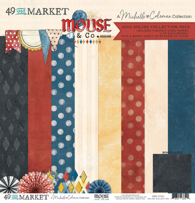 49 & Market Solids Collection Pack 12"X12" Mouse & Co