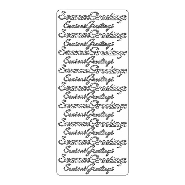 PeelCraft Seasons Greetings PC2630 Peel-off Stickers Silver