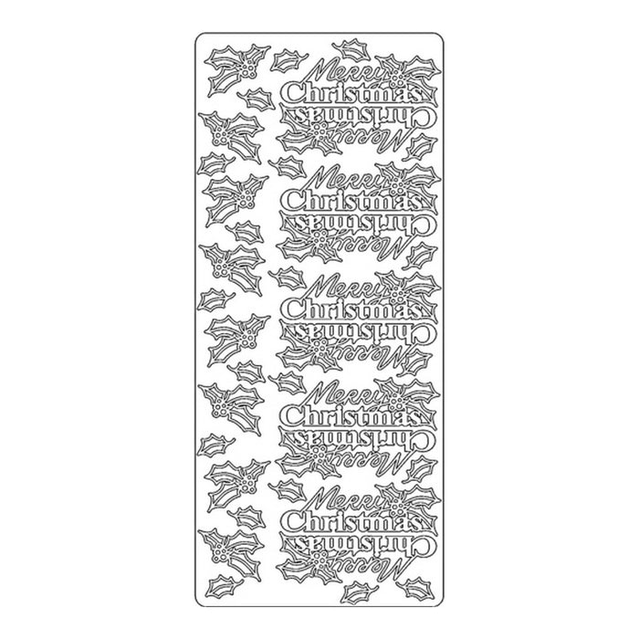 PeelCraft Merry Christmas Holly PC2720 Peel-off Stickers Gold
