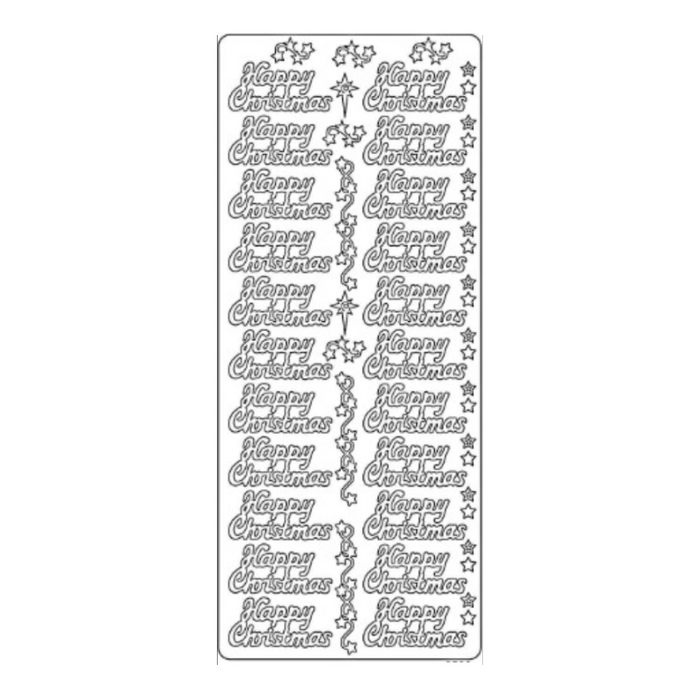 PeelCraft Happy Christmas &nbsp;PC2722 Peel-off Stickers Silver