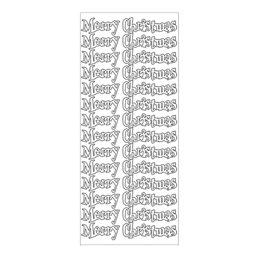 PeelCraft Merry Christmas &nbsp;PC2791 Peel-off Stickers Silver