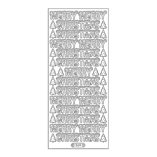 PeelCraft Christmas Snow PC369 Peel-Off Stickers Silver