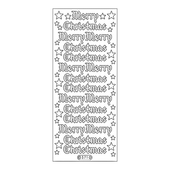 PeelCraft Merry Christmas Gothic PC371 Peel-off Stickers Gold