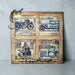 "AALL & Create TP 1343 Global Gazette – stamped sample on mixed media project"