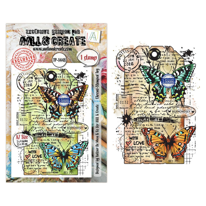 AALL & Create A7 Acrylic Stamp - TP 1448 Chrono Stamped Tag