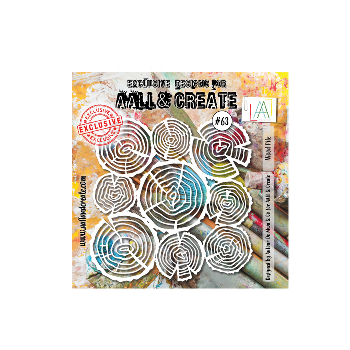 AALL & CREATE STENCIL WOOD PILE #63