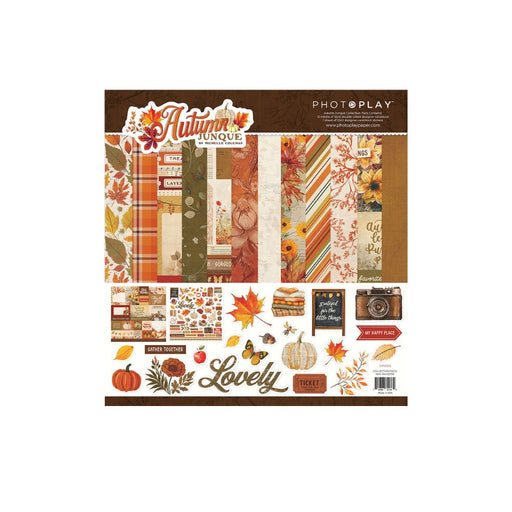 PhotoPlay Autumn Junque 12x12 scrapbook paper pack with fall-themed patterns”
“Double-sided fall scrapbook paper for scrapbooking, cardmaking, and mixed media”
