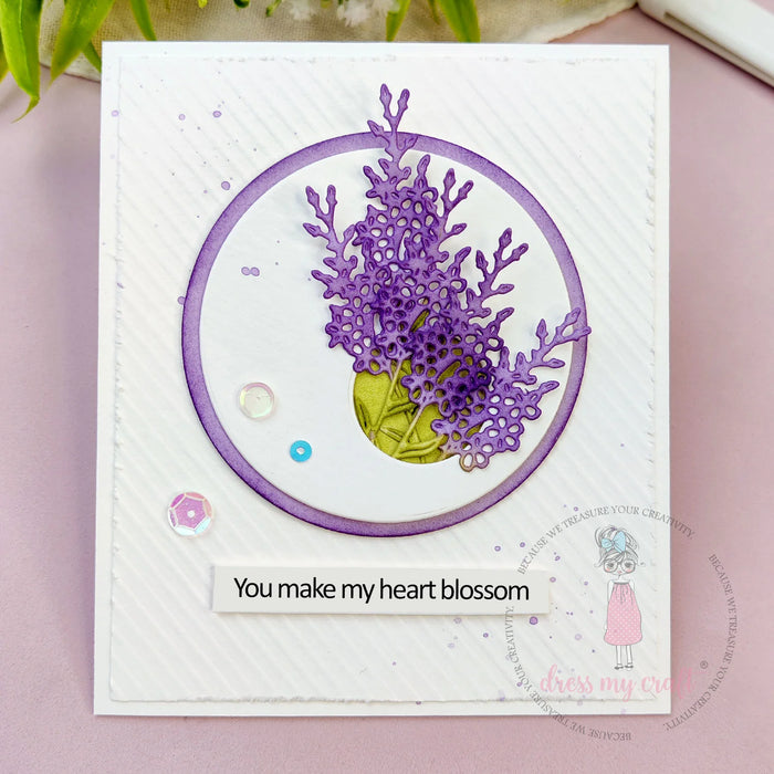 Greeting Card using Dress My Craft Die Set Spring Flowers #1 