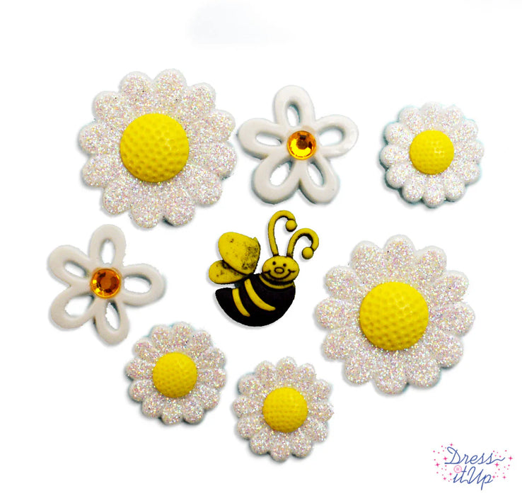 Dress It Up Buttons Creative Collection Daisy &nbsp;7pieces.&nbsp;