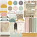 49 and Market Center Stage All-In-One Kit preview showing 12 double-sided vintage ballet and floral papers, two laser-cut cardstock sheets, and two die-cut ephemera sheets.